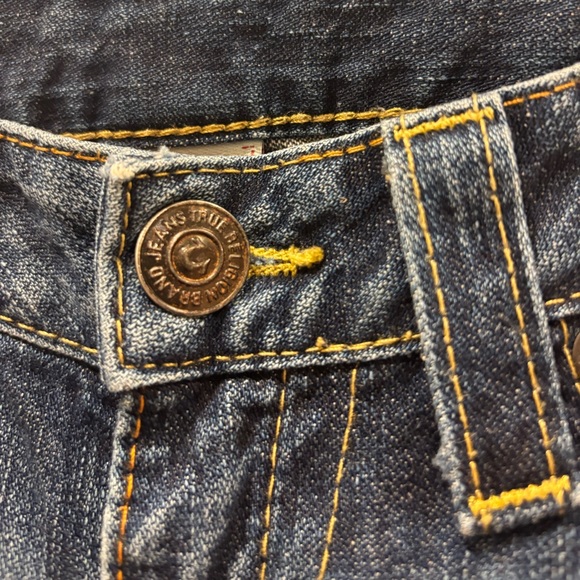 TRUE RELIGION Vintage “Billy” Low Rise Ripped Denim Jeans, Size 26, Good Cond - Picture 12 of 16